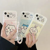 Chiikawa Wallet Case with Lanyard for iPhone